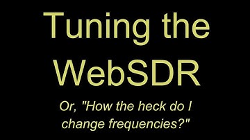Four ways to tune the WebSDR