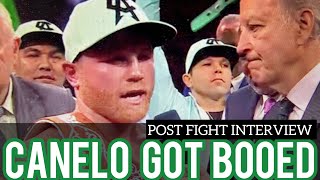 (SHOCKING) Fans BOO Canelo During Post Fight Interview