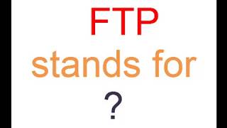 What is the meaning of FTP ?
