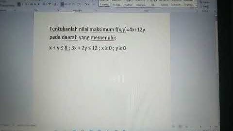 MENENTUKAN NILAI MAKSIMUM MENGGUNAKAN GEOGEBRA