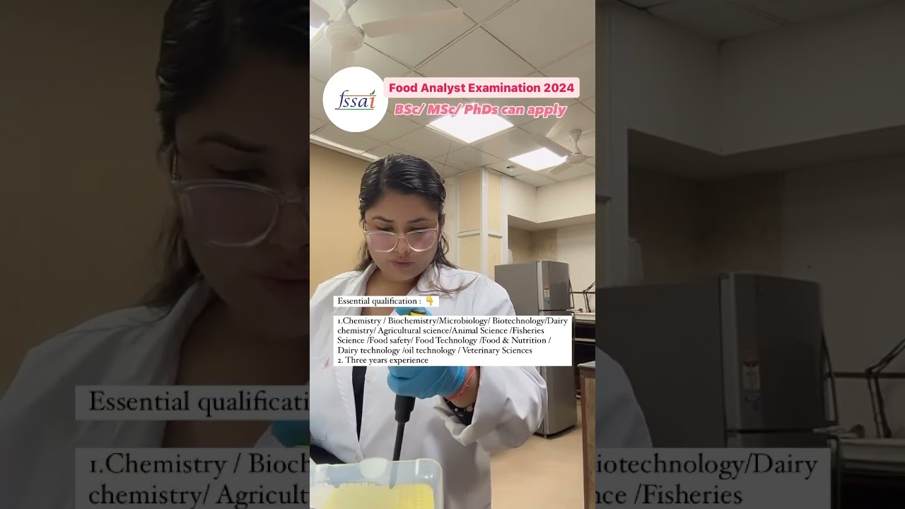 FSSAI food analyst examination 2024 #phd #fssai #science #scientist #jobs #career #opportunity