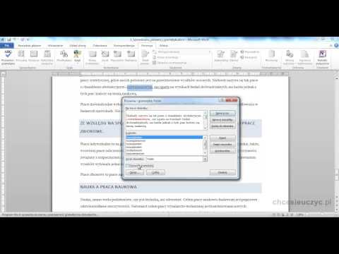 Wideo: Jak Włączyć Sprawdzanie Pisowni