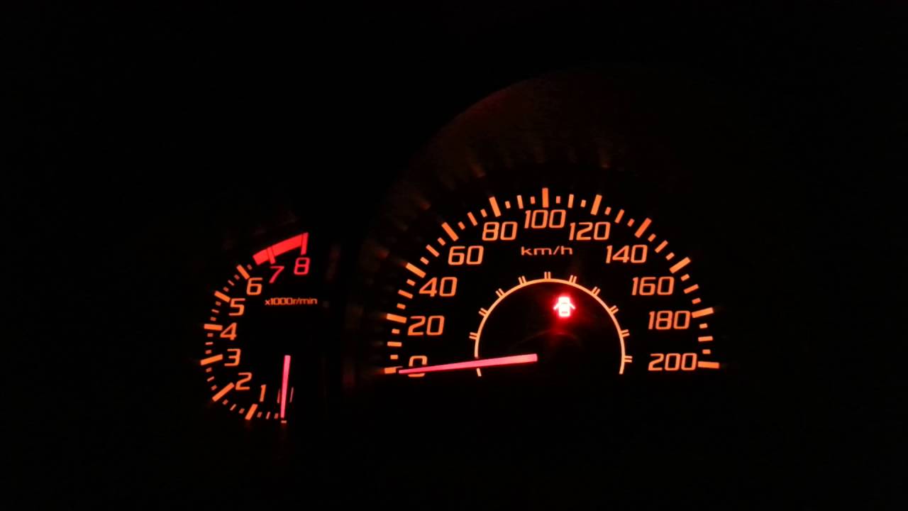 Perodua Axia Standard G Night Time Startup - Instrument Panel