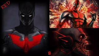 Red X Black Characters