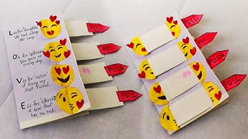 How to make Emoji Slider Waterfall Card || Everyday Crafts #shorts