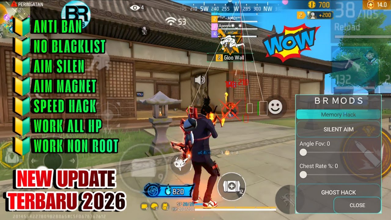 NEW UPDTAE‼️CHEAT FF BR MOD TERBARU 2026 BADAN HEADSHOT - WORK SEMUA HP|| ANTI BAN, ANTI BL NON ROOT