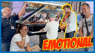 FIX YOU by Coldplay on PUBLIC PIANO and the airport gets EMOTIONAL ♥️🎻