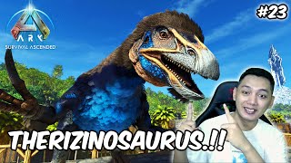 KETEMU JUGA DINOSAURUS DRAGON SLAYER THERIZINOSAURUS ❗️ ARK Survival Ascended E23