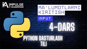 4-dars: Pythonda ma