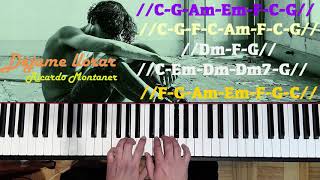 Video thumbnail of "Ricardo Montaner. Déjame llorar. Acordes en Piano"