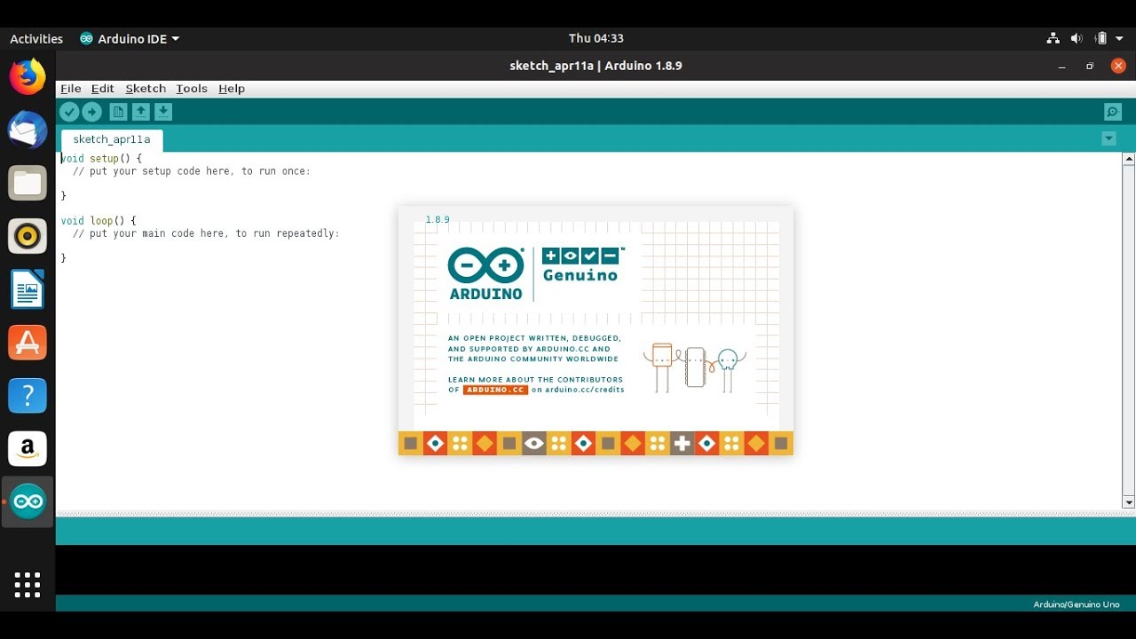 Arduino IDE in EuroLinux 9 Desktop – server room monitoring