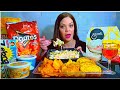 My Favorite Foods MUKBANG! Chicken Alfredo, Cheesy Bread, Chips and Dip