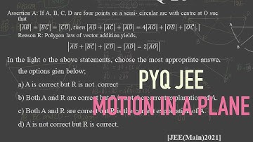 If A, B, C, D are four points on a semi- circular arc with centre at O such that  |(𝐴𝐵) ⃗ | |=|(𝐶𝐷)