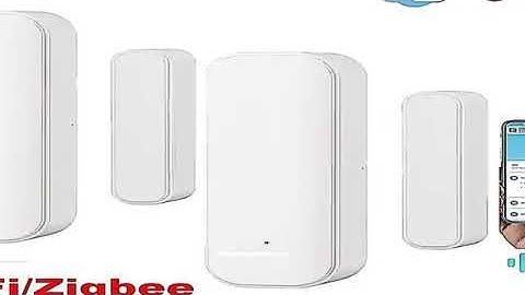 Tuya WiFi or Zigbee Window Door Sensor With Battery Smart Home Security Alarm System Voice Control