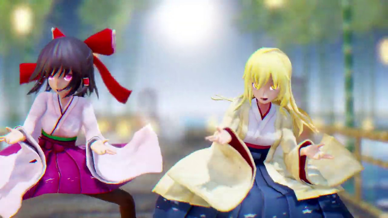 【東方MMD】「宵々古今」を霊夢と魔理沙に踊ってもらいました。