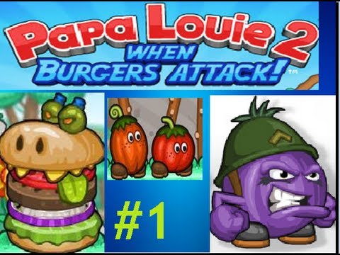 Lets Play Papa Louie 2: When Burgers Attack Part 1 