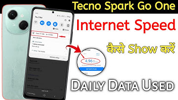 Tecno Spark Go 1 Net Speed Show || How To Show Net Speed In Tecno Spark Go 1 || Tecno Net Speed