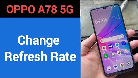 How to change refresh rate, Oppo A78 5G me refresh rate change kaise karen