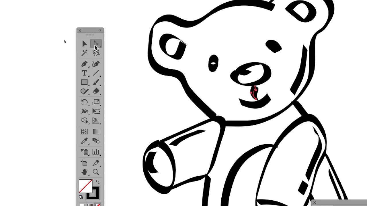 Turn A Drawing Of A Teddy Bear Into An Illustration Part 15 In Adobe Illustrator Vector Workshop Youtube