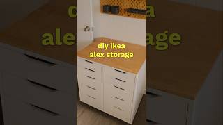 Diy Ikea Alex Storage Hack With Wood Worktop
