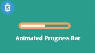 Simple Progress Bar using CSS in HTML || Tutorial