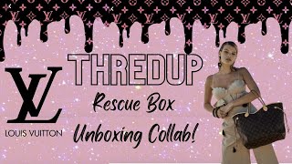 ThredUP LOUIS VUITTON Rescue Box Unboxing Collab!