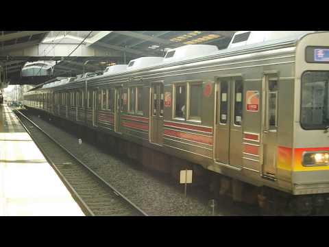 東急8090系8099F（ありがとうHM付）　自由が丘駅発車