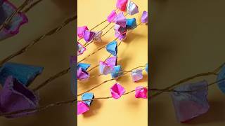 Egg Carton Flowers #shorts #diy #minecraft #viral #youtubeshorts #handmade #handicraft #craft