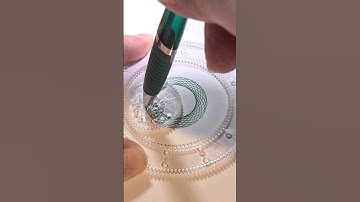 Green Spirograph Wonder: Hand drawing meets Turbo #shorts #loopart #spirograph