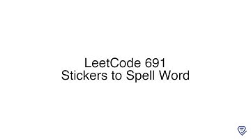 LeetCode 691: Stickers to Spell Word