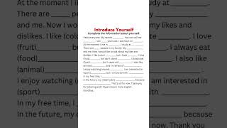 how to introduce yourself ielts english writingreadingspeaking pte introductionytshortsyt