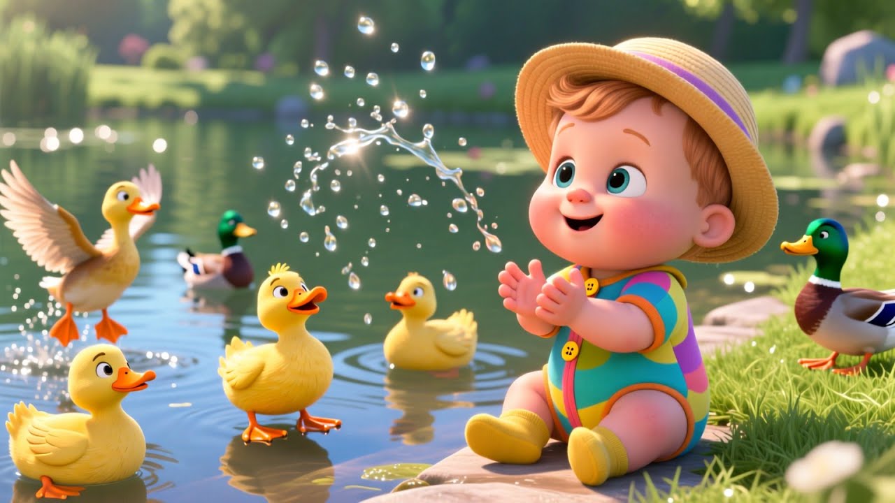 Duck Pond Splash Ride 🦆💦 | Learn Colors, Numbers & Animals for Kids | Preschool Educational Video