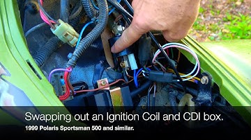 Swapping out an Ignition Coil and CDI box Polaris Sportsman 500 and similar.