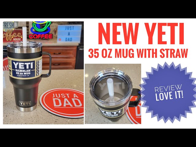 YETI 35oz Rambler Mug with straw - Charcoal - Brand New