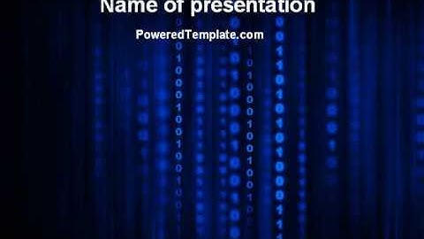 Blue Binary Code PowerPoint Template by PoweredTemplate.com