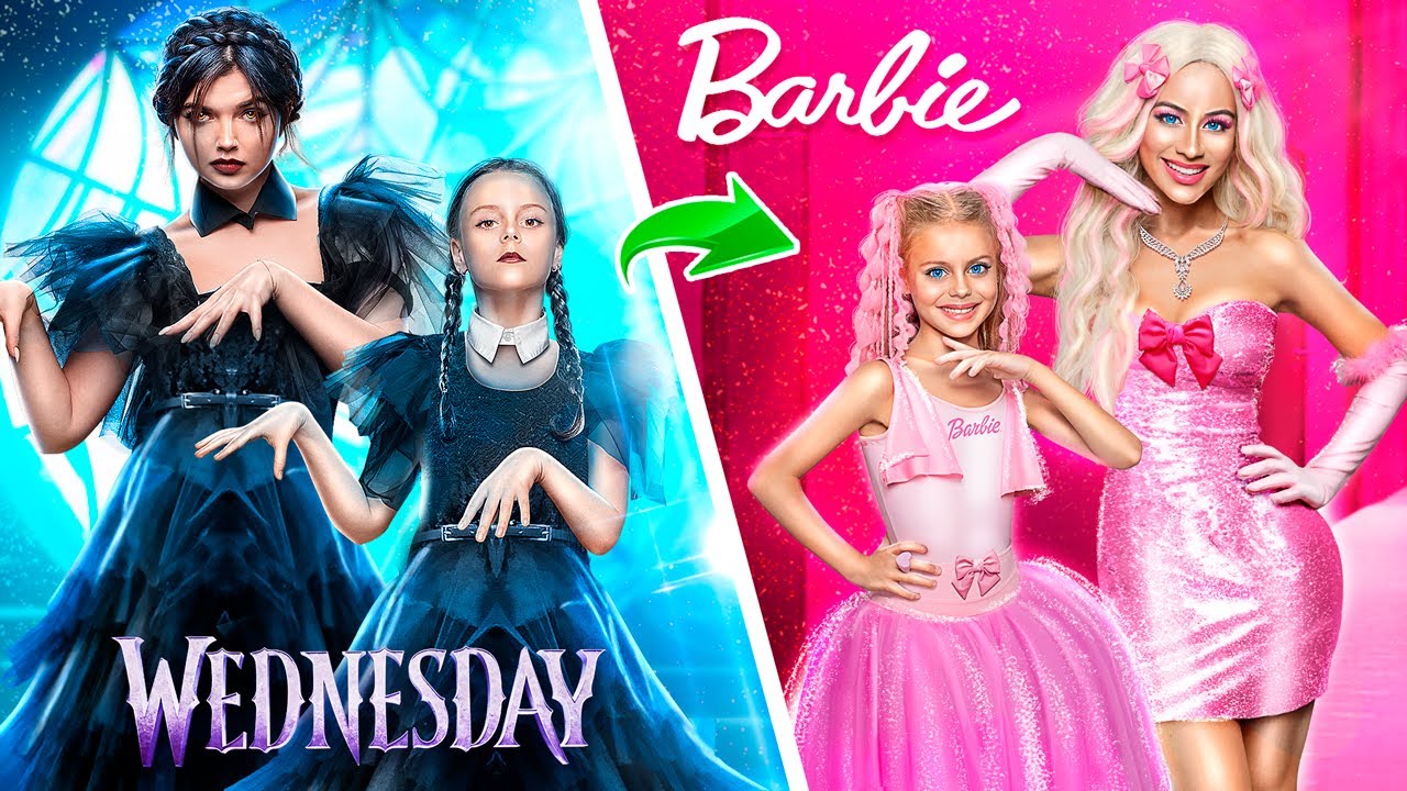 De Wandinha a Boneca Barbie: Desafio de Transformação Extrema de Nerd ...