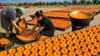 HARVESTİNG APRİCOTS - How Grandma Sun-Dries Apricots in an Azerbaijani Village