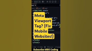 What is the Meta Viewport Tag? (Fix Mobile Websites!) | #webdev #13 | #shorts #html #htmltutorial