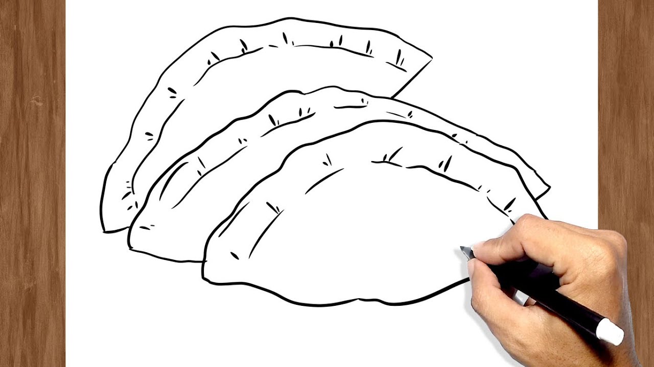 How to Draw Chinese Dumpling - YouTube