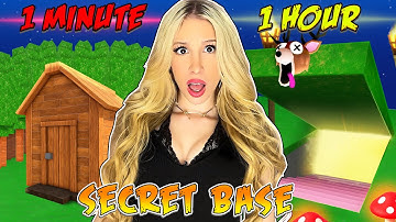 1 Minute vs 10 Minutes vs 1 Hour SECRET BASE in 99 NIGHTS IN THE FOREST...