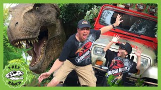 Jurassic T-Rex Ranch Park Adventure! T-Rex Ranch Adventure Videos