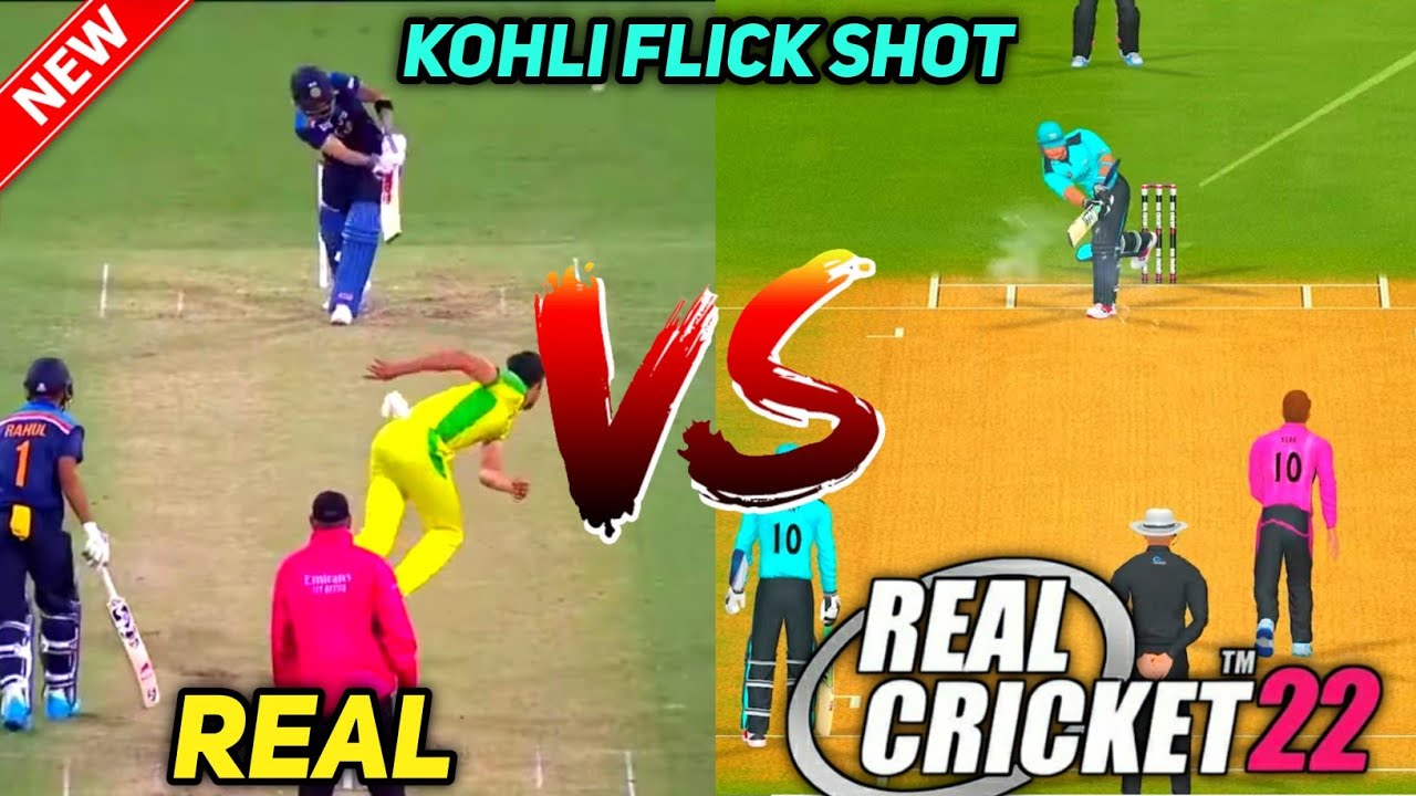 VIRAT KOHLI FLICK SHOT OF THE WEEK | Comparison | Real Cricket 22 Vs ...
