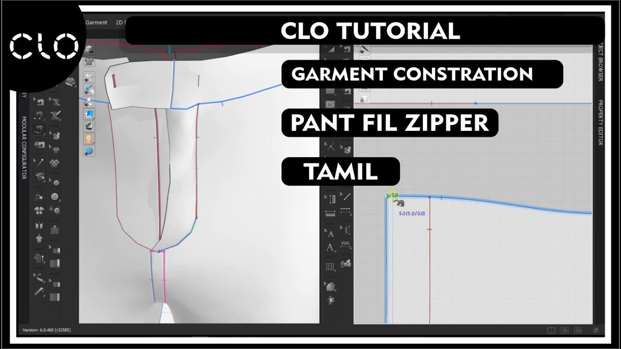 CLO 6.1 || Pant Fly Zipper Part 02 || Garment Constraction || Tamil ...