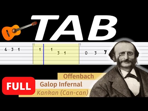 🎸 Galop/Kankan (J. Offenbach) - melodia TAB (gitara) 🎵 TABY I NUTY W OPISIE 🎼 FULL