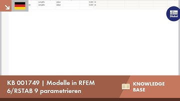 KB 001749 | Modelle in RFEM 6/RSTAB 9 parametrisieren