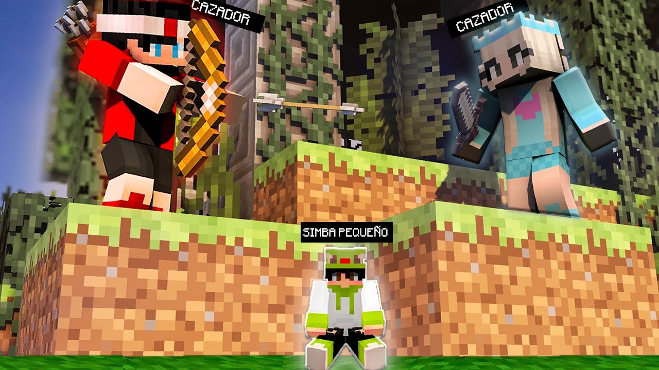 2 CAZADORES vs SIMBA PEQUEÑO en MINECRAFT 🐸 SIMBA PK XD - YouTube