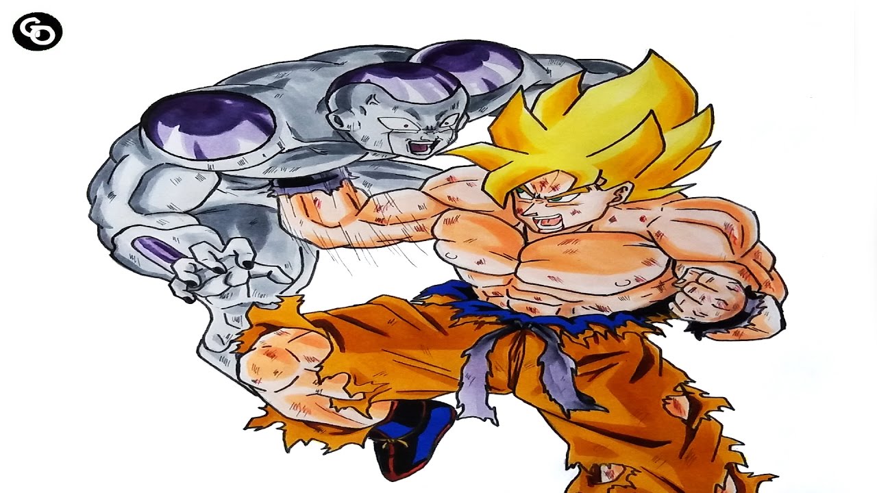 Goku VS Freeza - Desenho de jaboo - Gartic