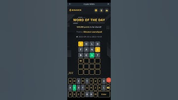 Today Binance Word of The Day  |  Binance Launchpad | Wodl  3,4,5,6,7,8 Letters | September 27, 2023