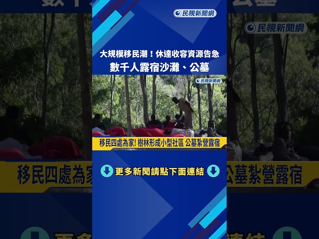 大規模移民潮！ 休達收容資源告急 數千人露宿沙灘、公墓－民視新聞