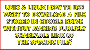 How to use wget to download a file stored in Google Drive without making publicly shareable link...